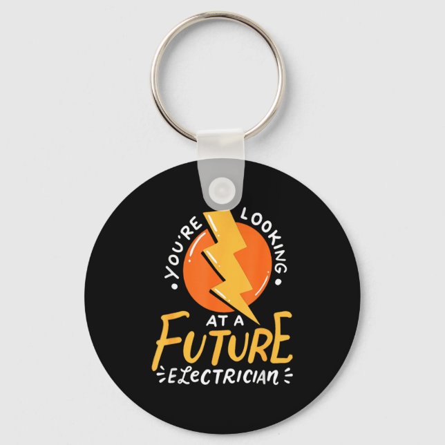 Funny Future Electrician Electrical Engineer  Keychain (Front)
