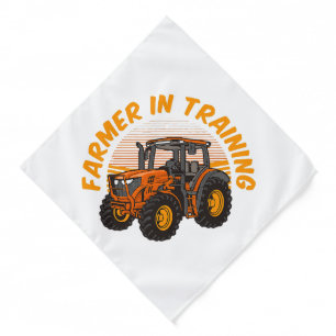 Funny Future Farmer In Training Tractor Farming Bandana