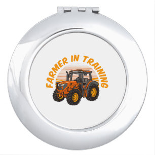 Funny Future Farmer In Training Tractor Farming Compact Mirror