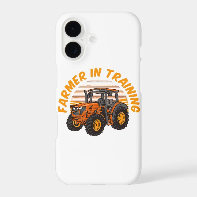 Funny Future Farmer In Training Tractor Farming Iphone Case (Back)