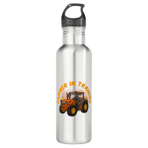 Funny Future Farmer In Training Tractor Farming Stainless Steel Water Bottle
