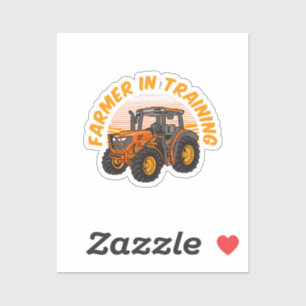 Funny Future Farmer In Training Tractor Farming Sticker