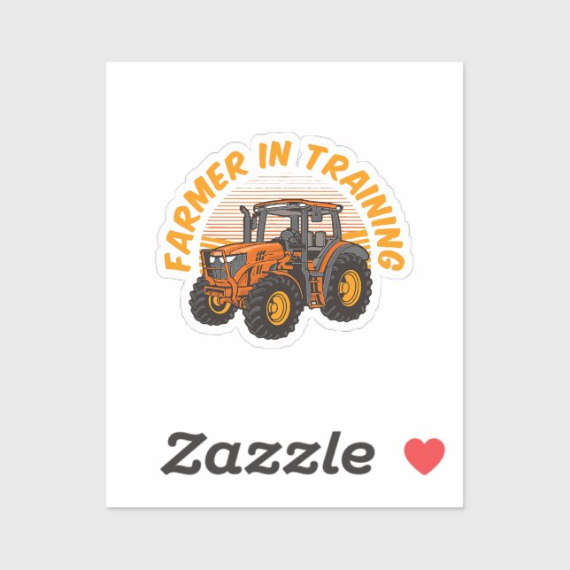 Funny Future Farmer In Training Tractor Farming Sticker (Sheet)