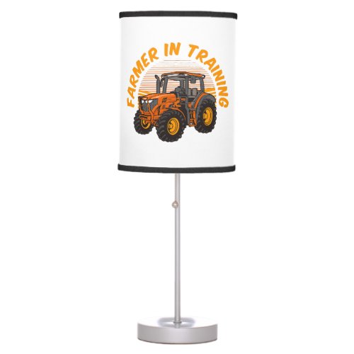 Funny Future Farmer In Training Tractor Farming Table Lamp