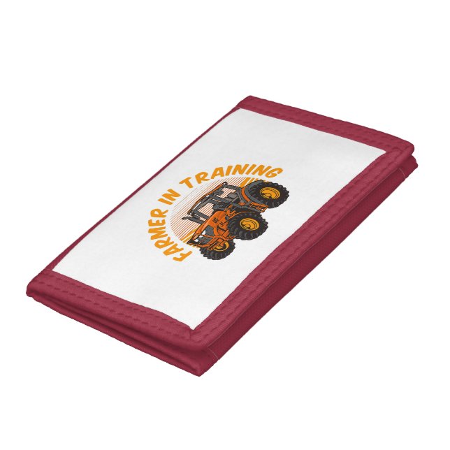 Funny Future Farmer In Training Tractor Farming Trifold Wallet (Bottom)