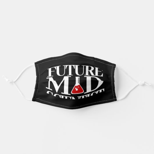 Funny Future Mad Scientist Adult Cloth Face Mask (Front, Unfolded)
