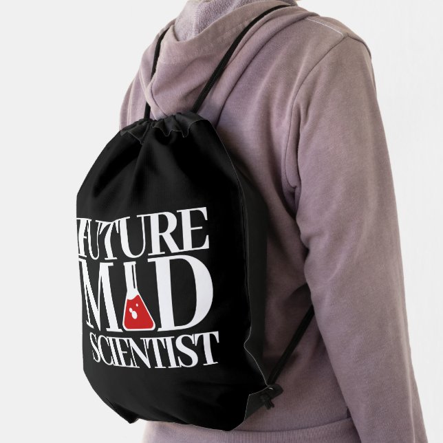 Funny Future Mad Scientist Drawstring Bag (Insitu)
