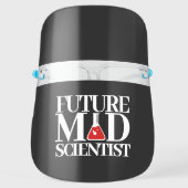 Funny Future Mad Scientist Face Shield (Front)