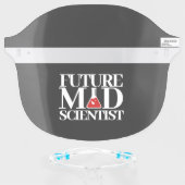 Funny Future Mad Scientist Face Shield (Front w/Glasses)