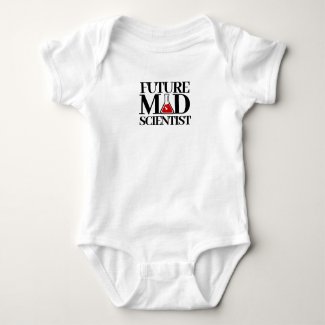 Funny Future Mad Scientist with Chemistry Beaker Baby Bodysuit