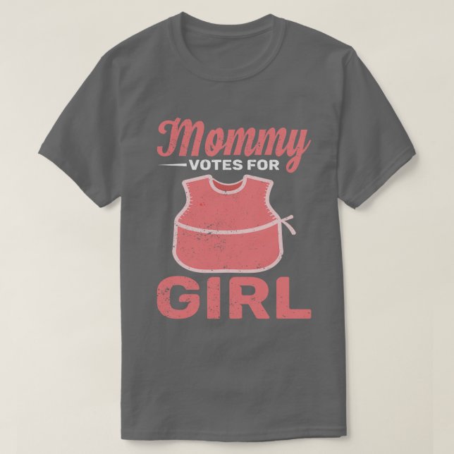 Funny Future Mommy Team Girl Gender Reveal Party T-Shirt (Design Front)