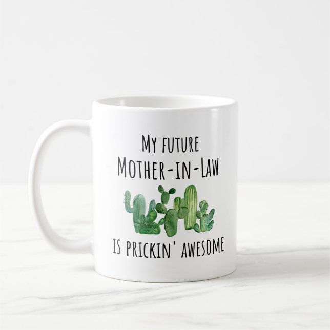Funny Future New Mother In Law Gift Idea Mug (Left)