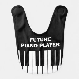 Funny FUTURE PIANO PLAYER baby bib for kids