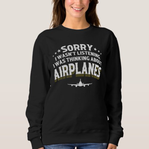 Funny Future Pilot Plane Aviation Themed Airplane  Sweatshirt