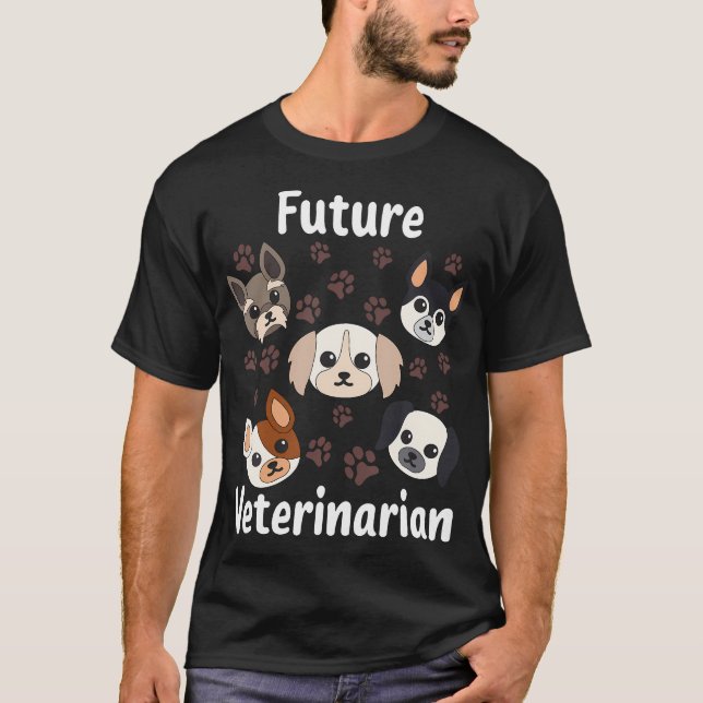 Funny Future Veterinarian Outfit  Cute Aspiring Ve T-Shirt (Front)