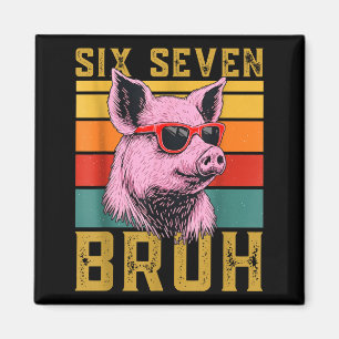 Funny G 67 6 7 Six Seven Meme Animal Retro Design  Magnet