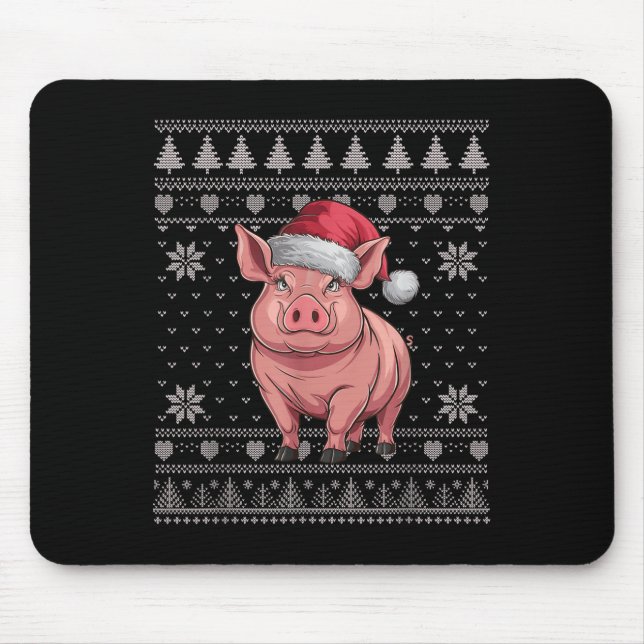 Funny G Ugly Christmas Sweater Santa Xmas Pjs  Mouse Pad (Front)