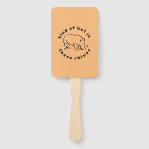 Funny gag gift hot in these rhinos party favor hand fan