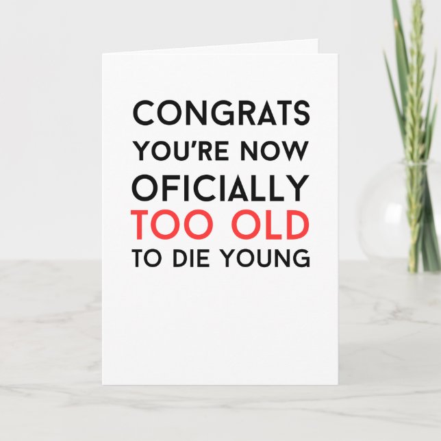 Funny gag gift sarcastic rude Folded Greeting Card (Front)