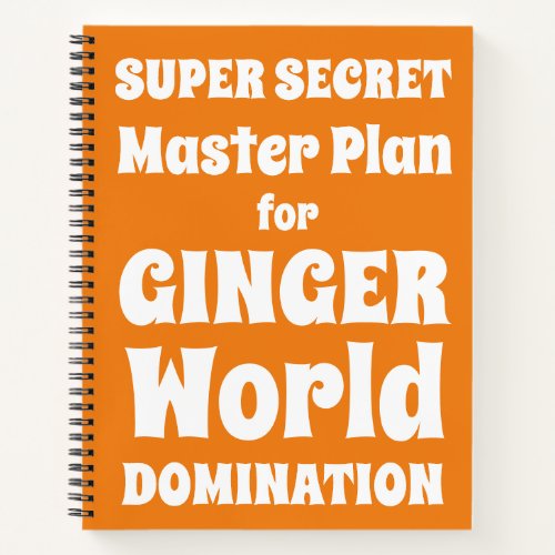 Funny Gag Notebook For Gingers Redheads