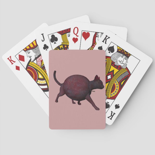 Funny Gage Cat Poker Cards (Back)