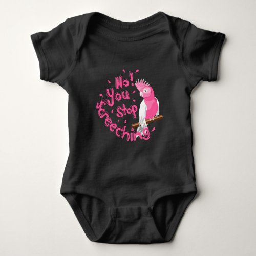 Funny Galah Cockatiel Baby Bodysuit