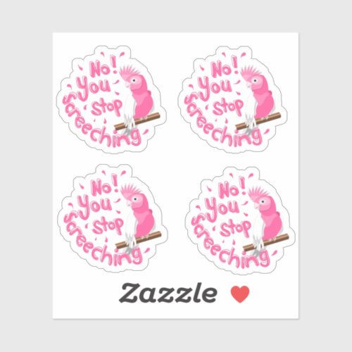 Funny Galah Cockatiel Sticker