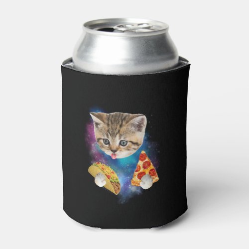 Funny Galaxy Cat Shirt _ Space Cat Eat Pizza and T Can Cooler