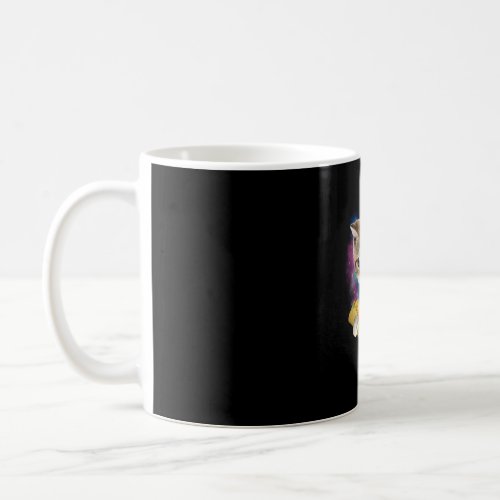 Funny Galaxy Cat Shirt _ Space Cat Eat Pizza and T Coffee Mug