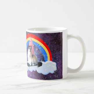 Funny Galaxy Rainbow Princess Skateboard Cat Mug