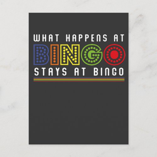 Funny Gambler Humor Bingo Player Postcard