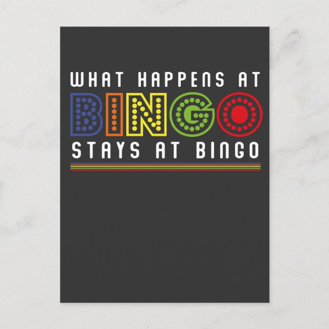 Funny Gambler Humor Bingo Player Postcard (Front)