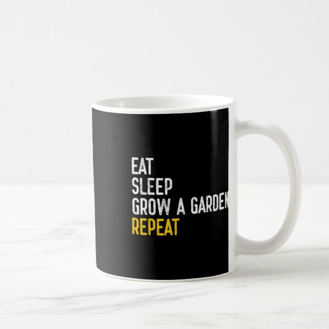 Funny Game Eat Sleep Grow A Garden Repeat Gamer De Coffee Mug (Right)