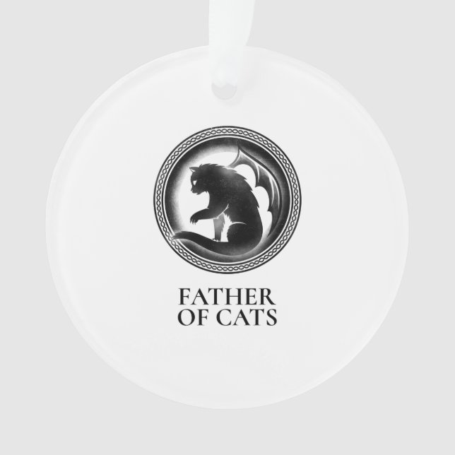 funny game of thrones for cat lovers father of cat ornament (Front)