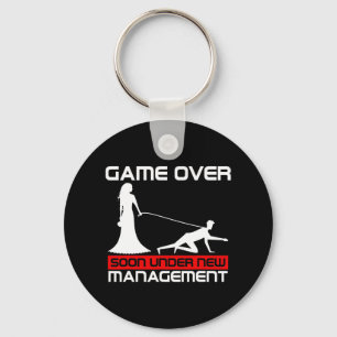 Funny Game Over Bride Gift Bachelorette Wedding Ju Keychain