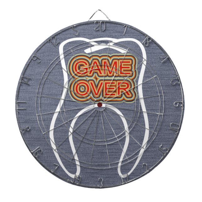 Funny Game Over Dart Board (Front)