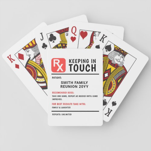 Funny Game Prescription Family Reunion Playing Cards