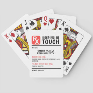 Funny Game Prescription Family Reunion Poker Cards