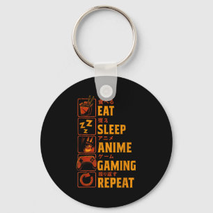 Funny Gamer Anime Graphic Tee Men Boys Teens Video Keychain