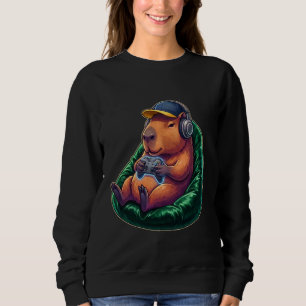 Funny Gamer Capybara Design for Gaming Fans Games  Sweatshirt