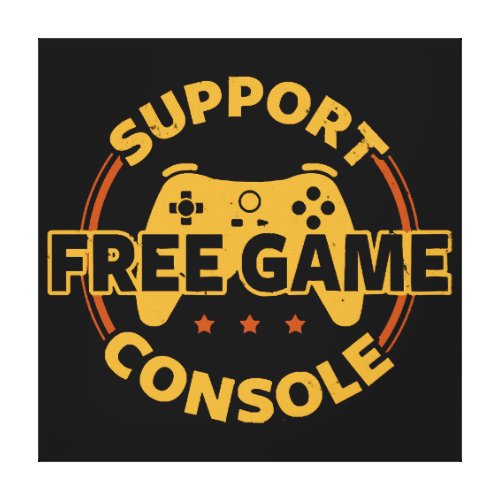 Funny Gamer Console Protest Gaming Canvas Print
