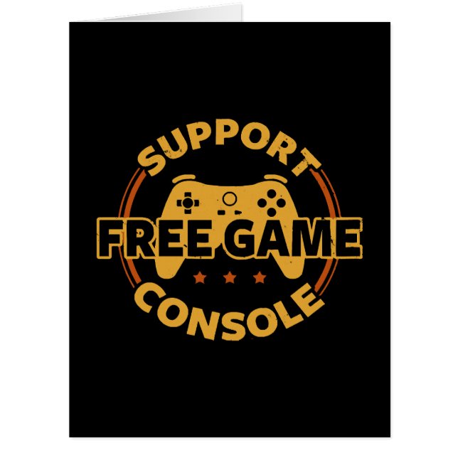 Funny Gamer Console Protest Gaming Cards (Front)