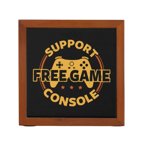 Funny Gamer Console Protest Gaming Desk Organizer