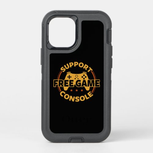 Funny Gamer Console Protest Gaming OtterBox Defender iPhone 12 Mini Case