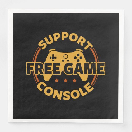 Funny Gamer Console Protest Gaming Paper Dinner Napkins
