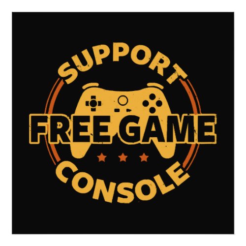 Funny Gamer Console Protest Gaming Photo Print