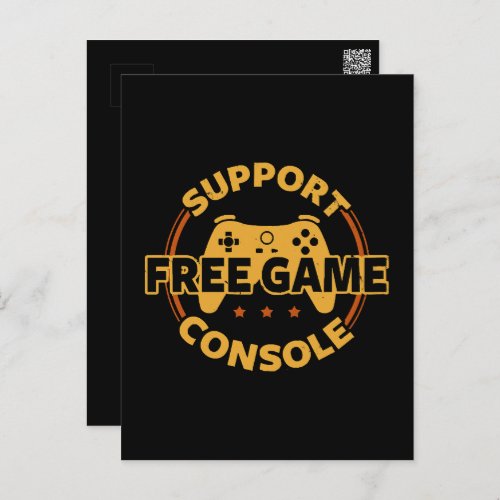 Funny Gamer Console Protest Gaming Postcard