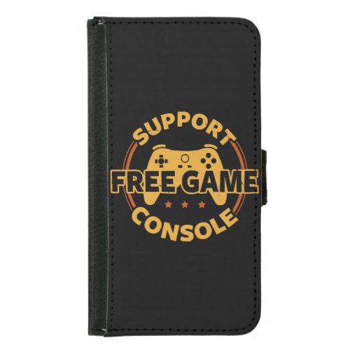 Funny Gamer Console Protest Gaming Samsung Galaxy S5 Wallet Case