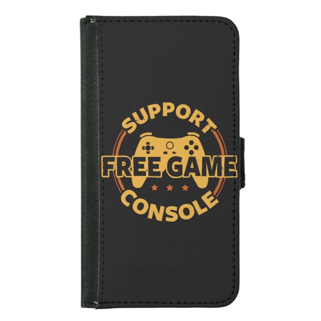 Funny Gamer Console Protest Gaming Samsung Galaxy Wallet Case (Front)