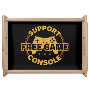 Funny Gamer Console Protest Gaming Serving Tray